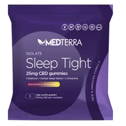 Medterra Sleep Tight Blackberry Lemonade CBD Gummies 5pk 25mg - The Society 