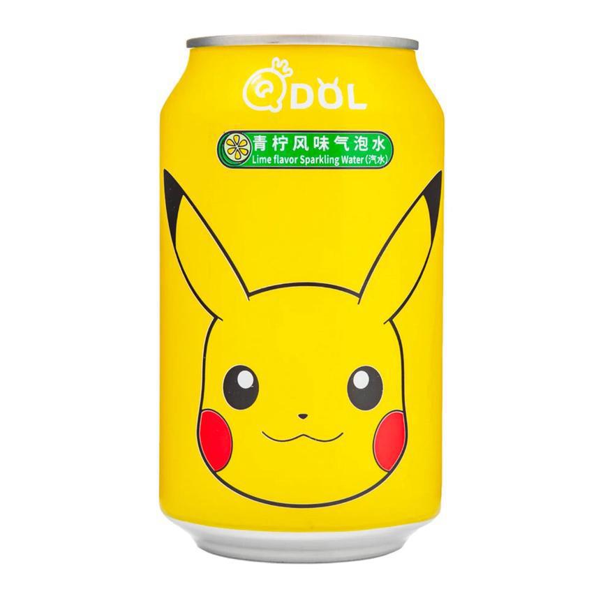 Qdol Pokemon Lime Sparkling Water Pikachu (330ml) - The Society 