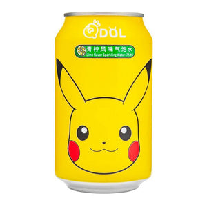 Qdol Pokemon Lime Sparkling Water Pikachu (330ml) - The Society 