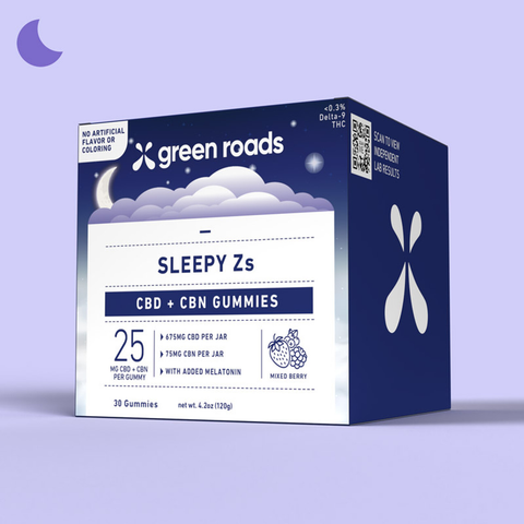 Green Roads Sleepy Z's Gummies - 750mg - The Society 