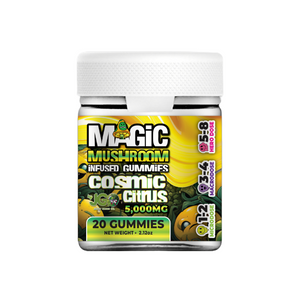 Jolly Green Oil (JGO)- Magic Mushroom gummies- Cosmic Citrus- 5000 MG - The Society 