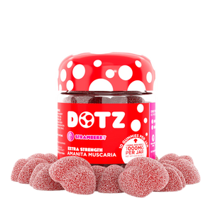 DOTZ- 1,0000mg Strawberry 10 Gummies per Jar - The Society 