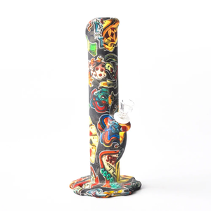 Silicone Bong 10.5inches Glass Bong silicone oil rig water pipe - The Society 