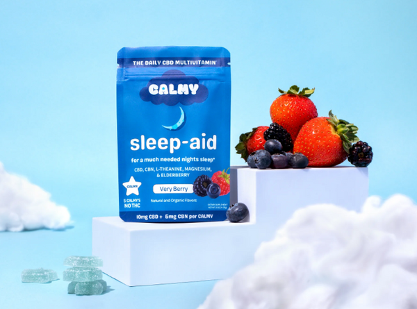 CALMY-  Sleep aid gummies 10mg CBD + 5mg CBN - The Society 