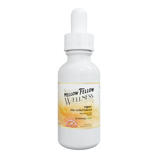 Mellow Fellow- CBD Wellness Tincture - Vigor - Relief Blend - Mint flavor - 10,000mg CBD- 30ml - The Society