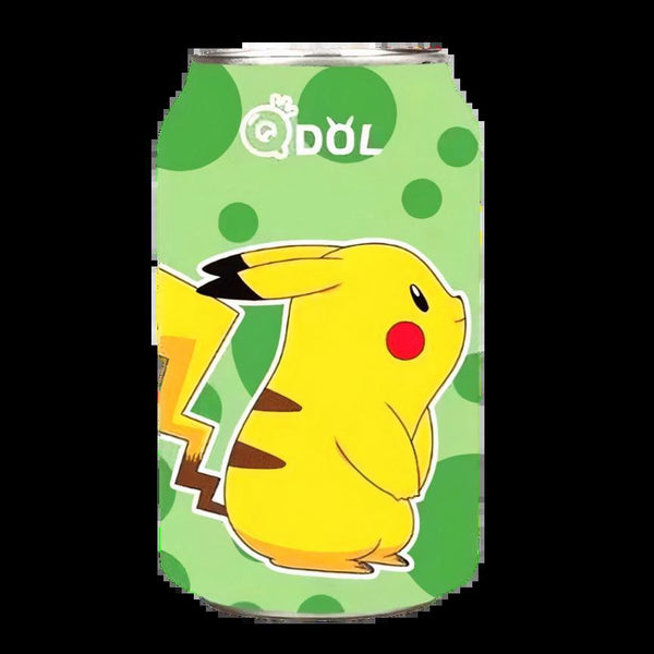 Qdol Pokemon Lime Sparkling Water Pikachu (330ml) - The Society 
