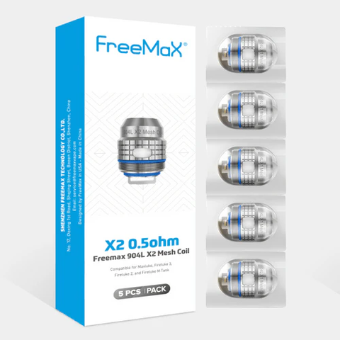 Freemax 904L X2 0.5ohm Mesh Coil (5/pack) - The Society 