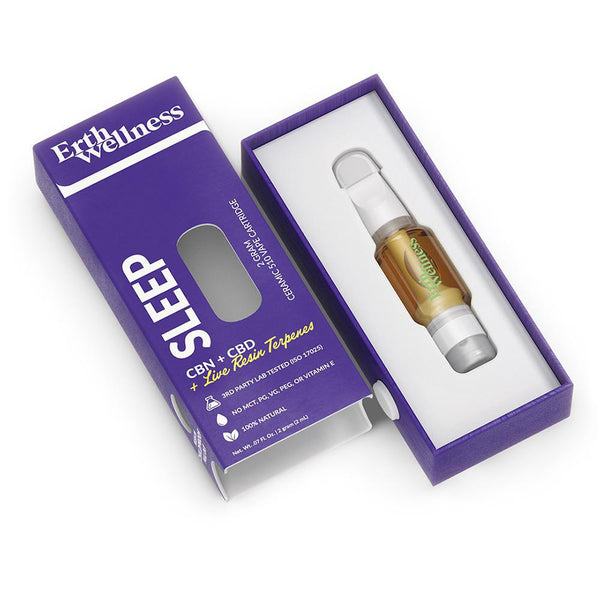 Erth Wellness SLEEP CBN + CBD + Live Resin Terpenes Ceramic 510 Vape Cartridge 2G - The Society 