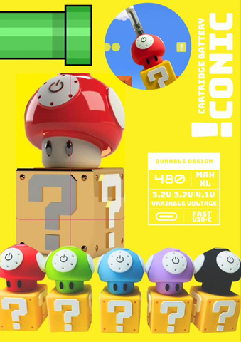 Super Mario Mushroom 510 Battery - The Society 