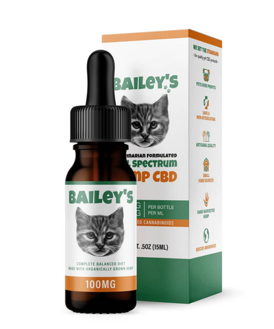 Bailey's CBD 100mg Full Spectrum Cat Tincture - The Society 