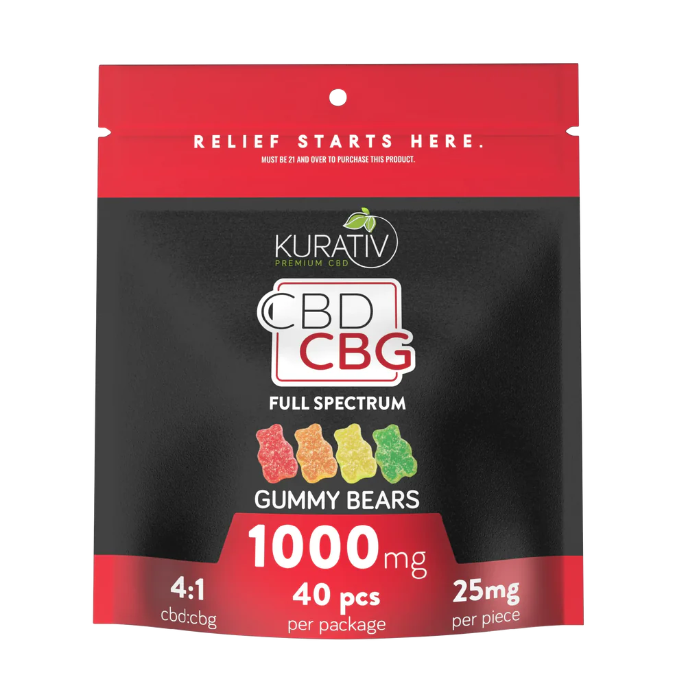 Kurativ- Full Spectrum CBD+CBG 1,000MG Gummies - The Society 