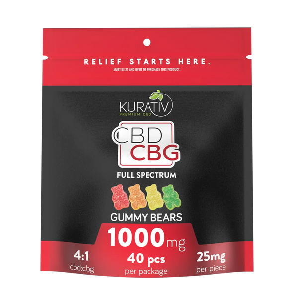 Kurativ- Full Spectrum CBD+CBG 1,000MG Gummies - The Society 