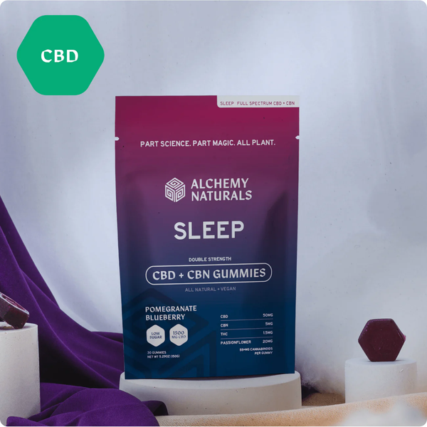 ALCHEMY NATURALS  -  SLEEP - Full Spectrum CBD+CBN GUMMIES 1,500MG - The Society 