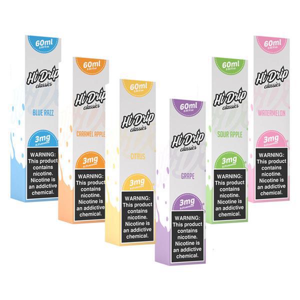 Hi-Drip Series 60mL, Iced & Non-Iced (Flavor & Nicotine Level: 0mg)- Assorted - The Society 