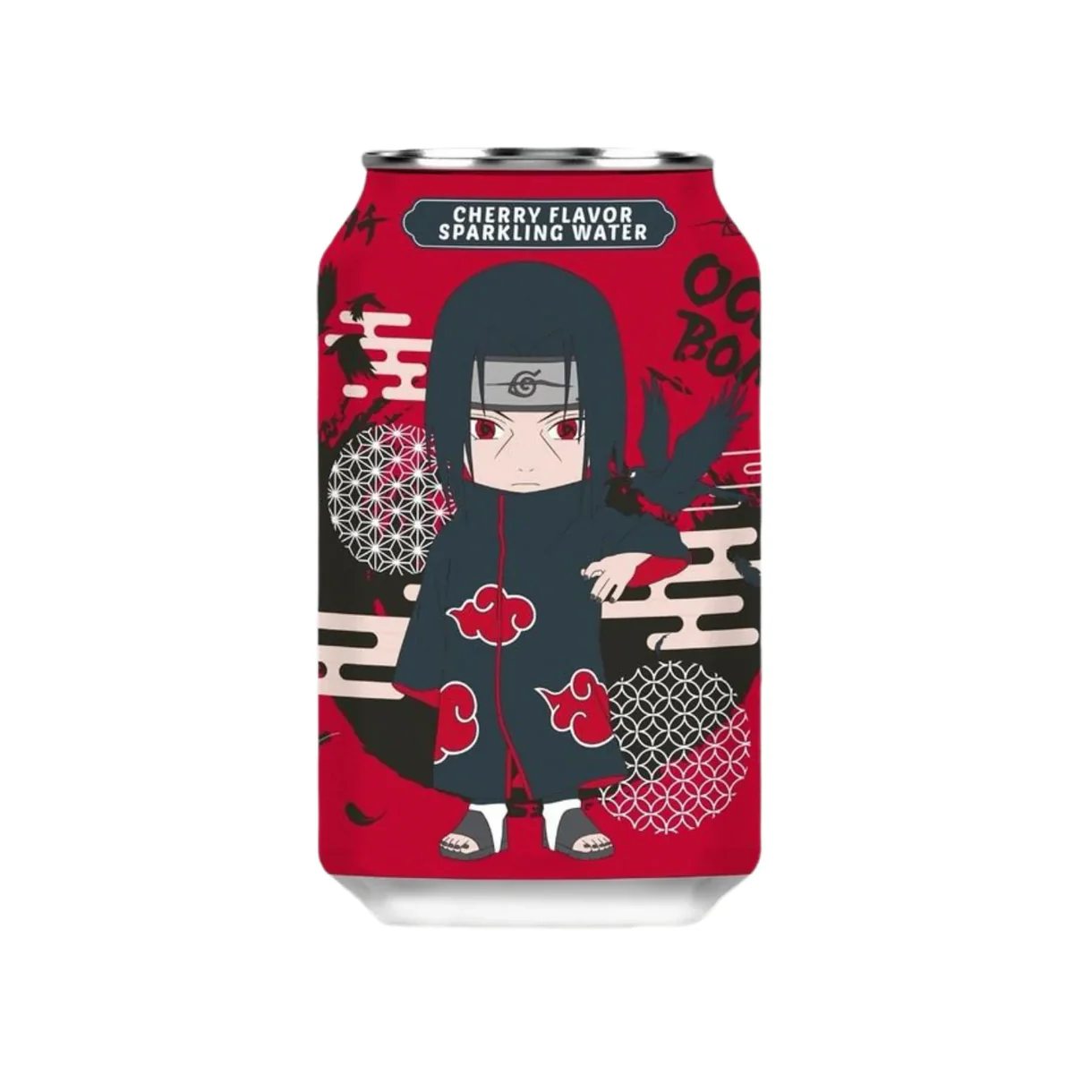Limited Edition Ocean Bomb Naruto Shippuden- Itachi Uchiha - Super Soda Flavor Collector Cans- Sparkling Water (EXCLUSIVE) , 330 ml, Assorted Flavors - The Society 