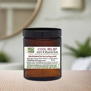 Wild Herb- Cool Relief - Joint & Muscle Rub - Maximum Strength Formula - Assorted 4oz & 8oz Jars - The Society 