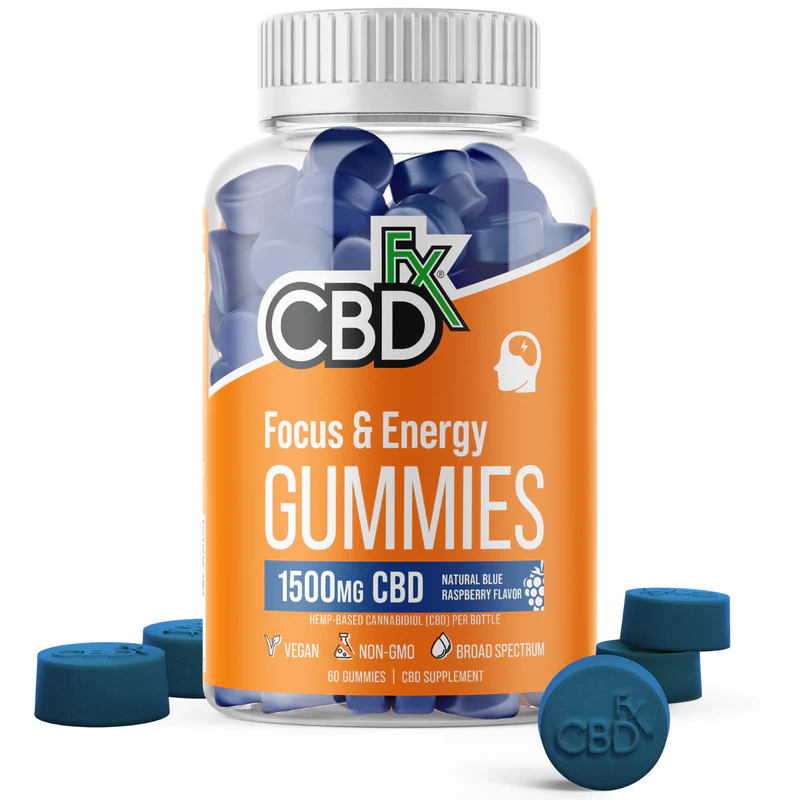 CBDfx Broad Spectrum Gummies 1500mg (60pcs) - Focus & Energy - The Society 