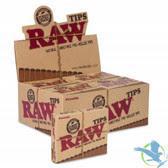 RAW Filter Tips - Natural Unrefined Pre-Rolled Tips - Original - 21 Tips Per Pack - The Society 