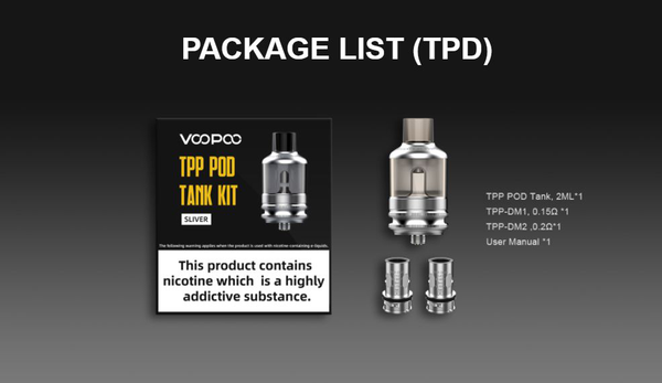 Voopoo TPP Pod Tank Kit - Silver - The Society 