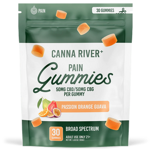 Canna River - CBD Pain Gummies Broad Spectrum (THC Free) / Assorted / 50mg CBD + 50mg CBG per Gummy / 30 Gummies - The Society 