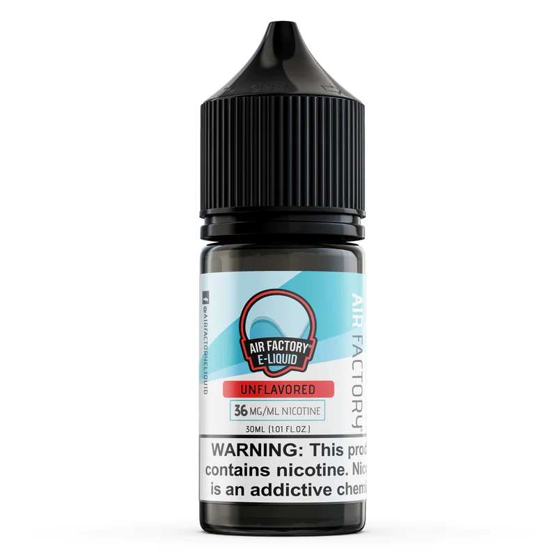 Air Factory Salt Series 36mg- 30mL- Unflavored - The Society 