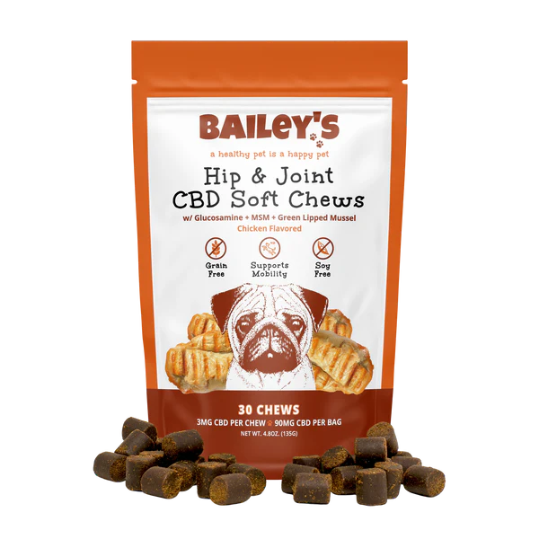 Bailey's CBD 3mg Hip & Joint Soft Chews - Chicken Flavor - The Society 