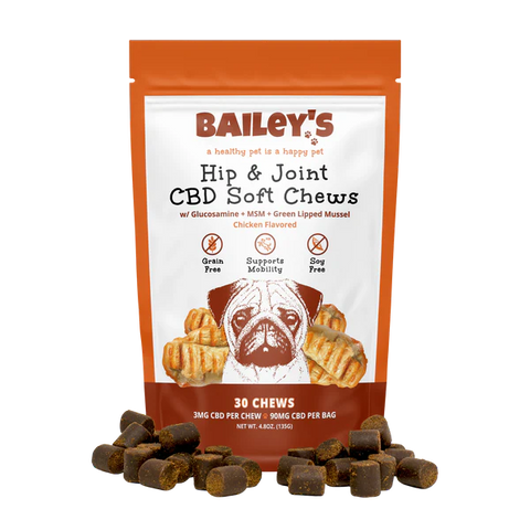 Bailey's CBD 3mg Hip & Joint Soft Chews - Chicken Flavor - The Society 