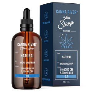 Canna River Ultra Sleep Broad Spectrum Tincture- 15000mg CBD + 5000mg CBN- Natural - The Society