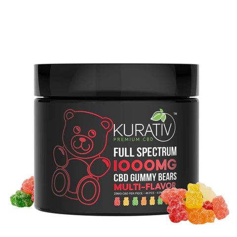 Kurativ - Full Spectrum CBD Gummy Bears 1000mg - The Society
