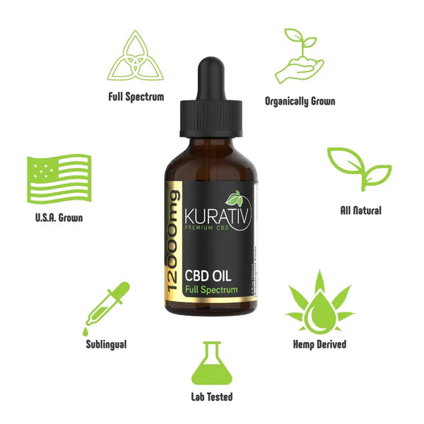 Kurativ - Full Spectrum CBD Oil 12000mg - The Society