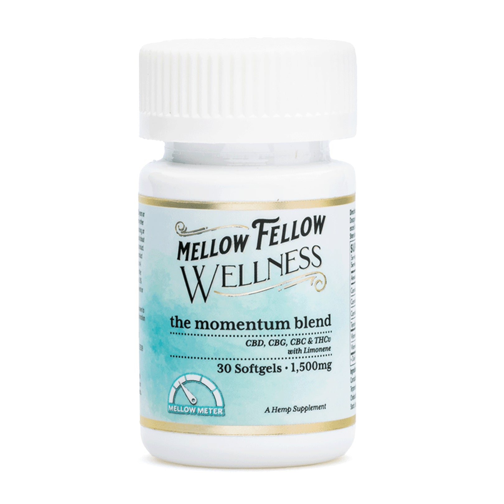 Mellow Fellow Wellness Softgel Capsules – Momentum Energy Blend (1500 mg Total Cannabinoids) - The Society