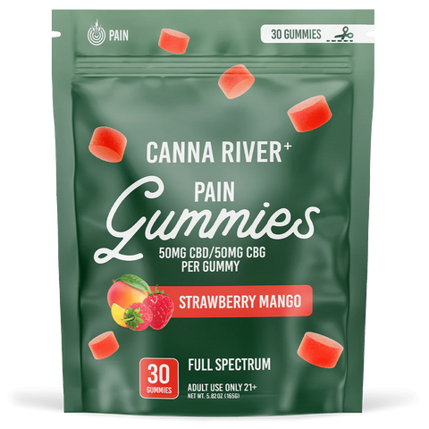 CBD Pain Gummies - Full&nbsp;Spectrum / Assorted / 50mg CBD + 50mg CBG per Gummy / 30 Gummies - The Society