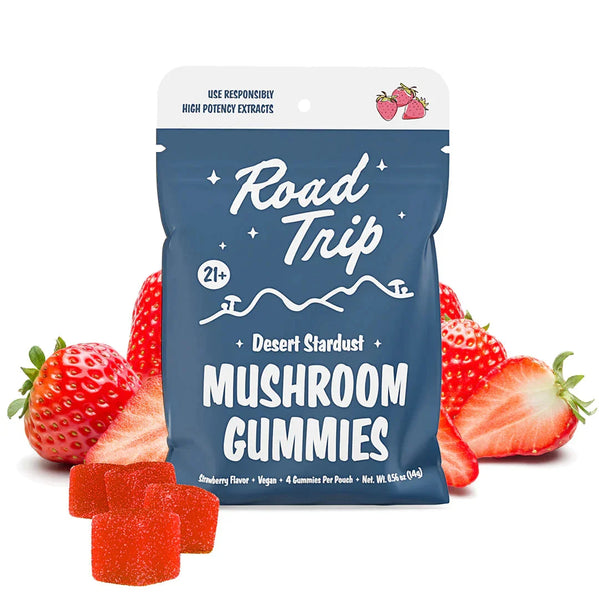 ROAD TRIP HIGH POTENCY 14000MG Desert Stardust MUSHROOM GUMMIES - The Society