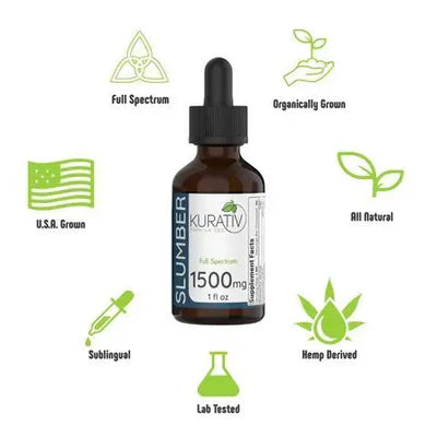 Kurativ - Slumber CBD:CBN Nighttime Oil 1500mg - The Society