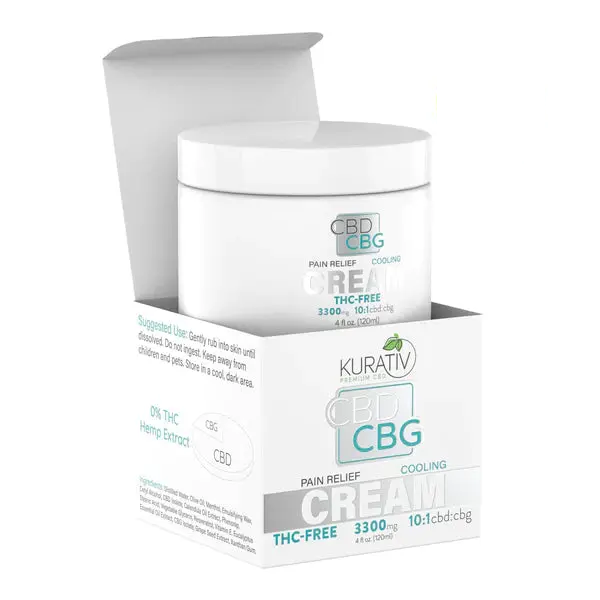 Kurativ - THC-Free 3300mg CBG Cream - Unscented and Cooling - The Society