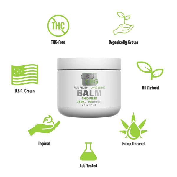 Kurativ- Pain Relief THC-FREE CBD/ CBG Balm 3,300MG - The Society