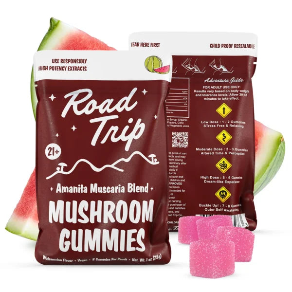 ROAD TRIP HIGH POTENCY 14000MG AMANITA MUSCARIA MUSHROOM GUMMIES - The Society