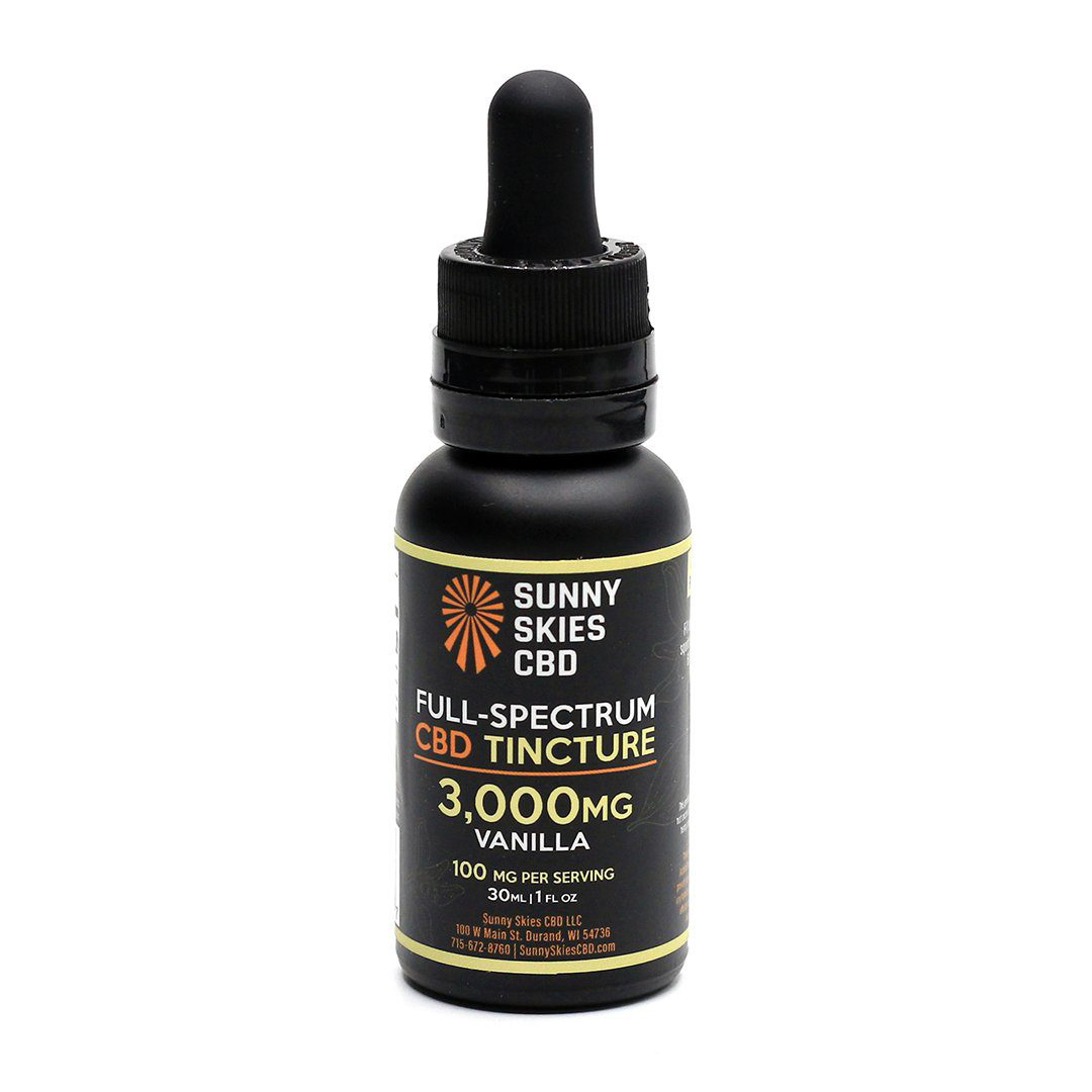 Sunny Skies CBD- Full Spectrum CBD Tincture 3,000mg - Various - The Society 