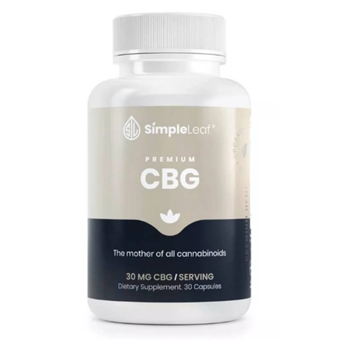 Simple Leaf CBD - CBG Capsules - Premium CBG Caps 30mg - The Society 