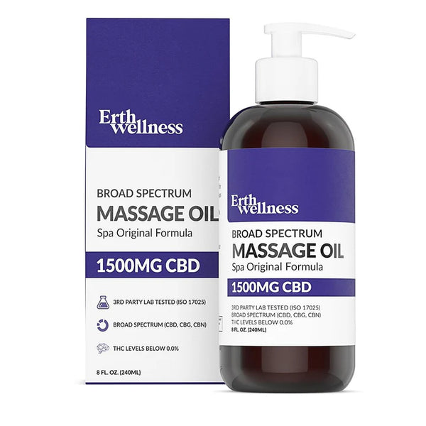 Erth Wellness - CBD Massage Oil - Spa Original - 1500 MG (THC Free) - The Society