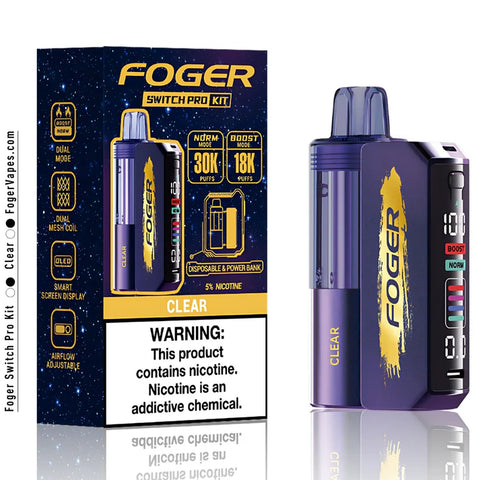 Foger - Switch Pro Kit - Clear 30,000 Puffs - The Society