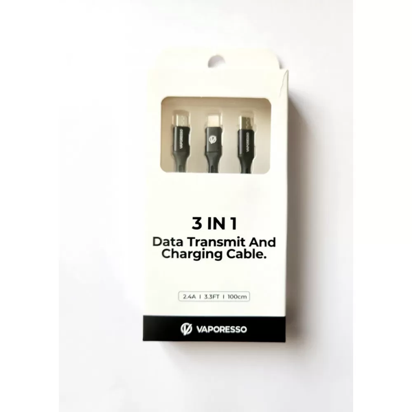 Vaporesso 3 in 1 charging cable - The Society 
