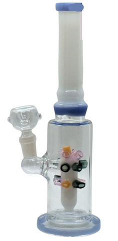 9" Straight Tube Multi Color Star Perc - Color May Vary - The Society 