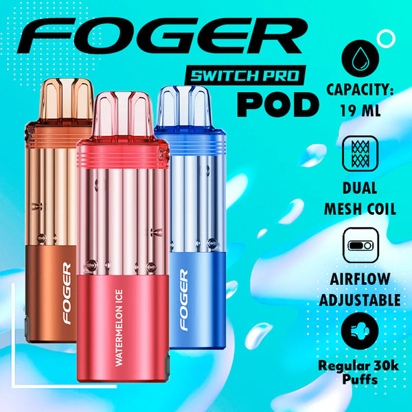 Foger - Switch Pro - Pod Only - 30,000 Puffs - Clear - The Society