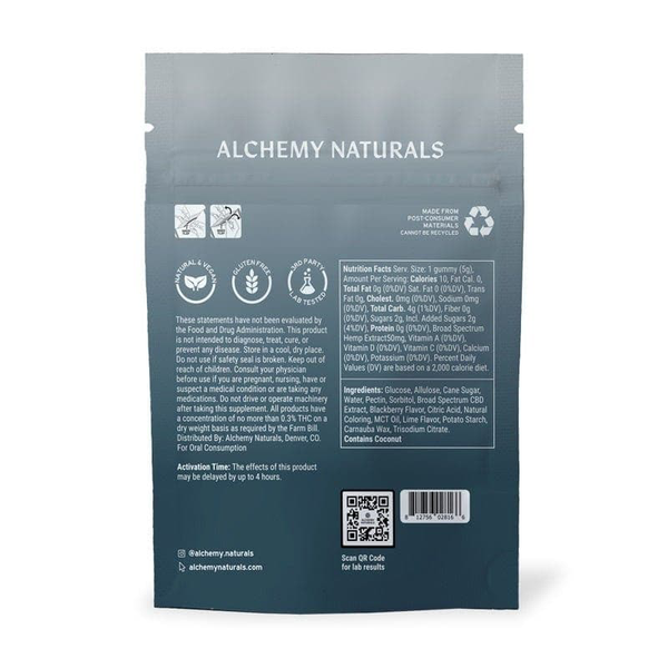 ALCHEMY NATURALS -  CBD GUMMIES 1,500MG - The Society 