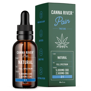 Canna River - CBD Pain Tincture Full Spectrum (Contains THC) / Assorted / 5000mg CBD + 2500mg CBG / 60mL - The Society 