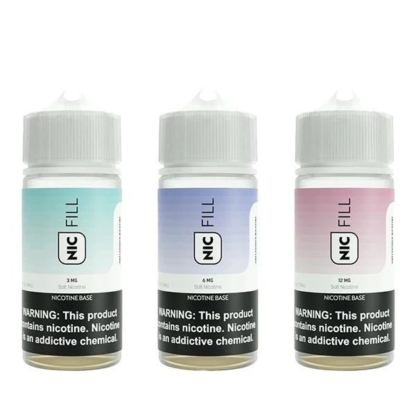 Nic Fill Unflavored Nicotine Concentrate 3mg & 6mg- 70mL- Assorted - The Society 