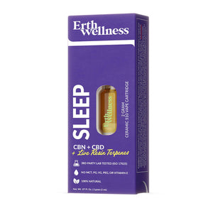 Erth Wellness SLEEP CBN + CBD + Live Resin Terpenes Ceramic 510 Vape Cartridge 2G - The Society 