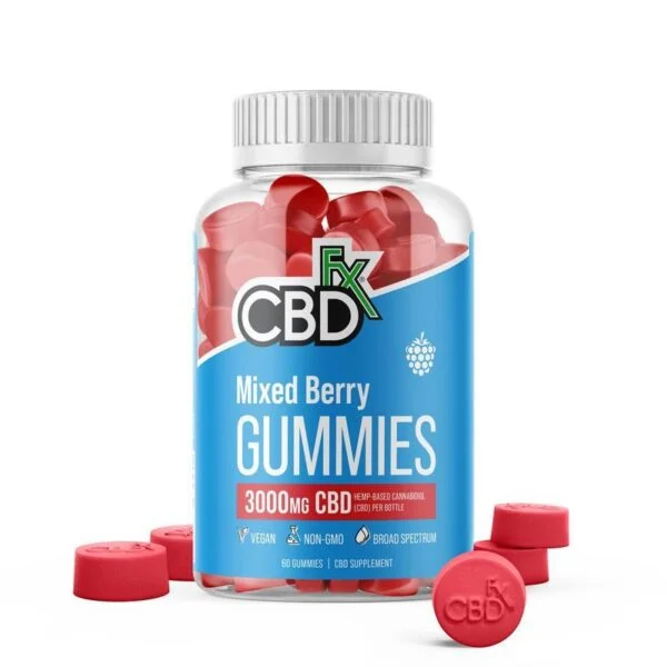 CBDfx Broad Spectrum Gummies 3000mg (60pcs) - Mixed Berries - The Society 