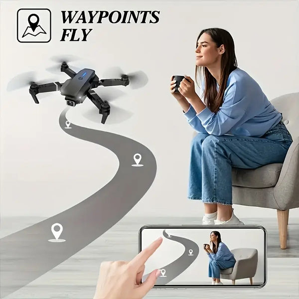 E99D Max Foldable Drone with Dual 4K Camera, App Control, FPV Live Video/Photo - The Society